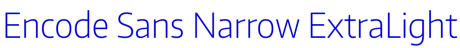 Encode Sans Narrow ExtraLight الخط